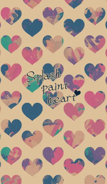 [LINE着せ替え] Splash paint heart -Vintage-の画像1