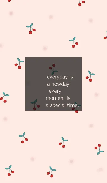 [LINE着せ替え] cherry pattern / black pinkの画像1