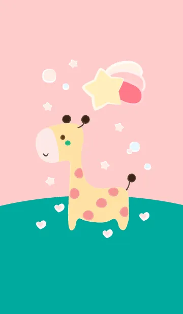 [LINE着せ替え] Cute giraffe (Crayon version) 44の画像1