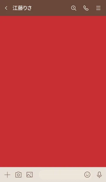 [LINE着せ替え] シンプル7 fr04 レッド2 ブラウン2-4の画像3