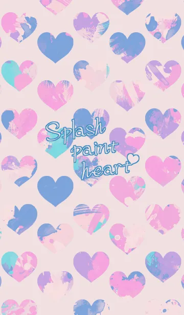 [LINE着せ替え] Splash paint heart -Sickly cute-の画像1
