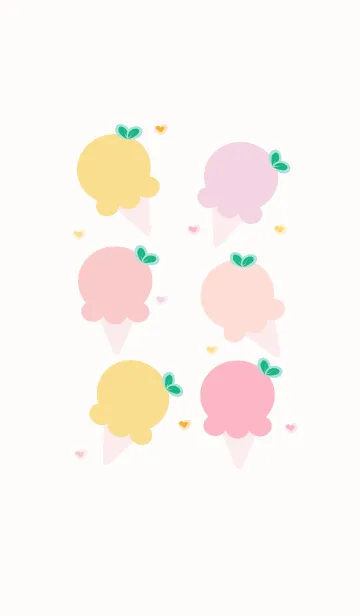 [LINE着せ替え] Cute ice-cream theme 101の画像1