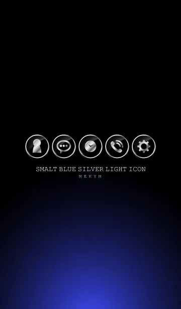 [LINE着せ替え] SILVER LIGHT ICON THEME -Smalt Blue-の画像1