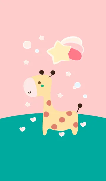 [LINE着せ替え] Cute giraffe 109 ^^の画像1