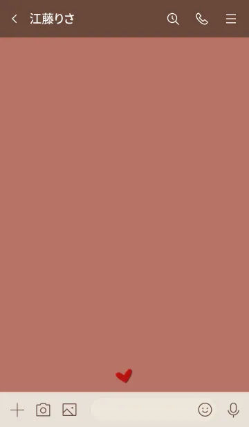 [LINE着せ替え] シンプルA4 fr09 レッド ブラウン2-1の画像3