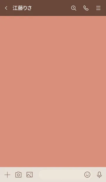 [LINE着せ替え] シンプル7 fr07 レッド ブラウン2-2の画像3