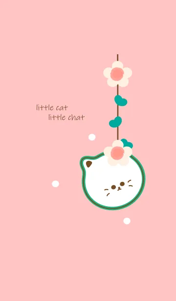 [LINE着せ替え] little cat with little flower 58の画像1