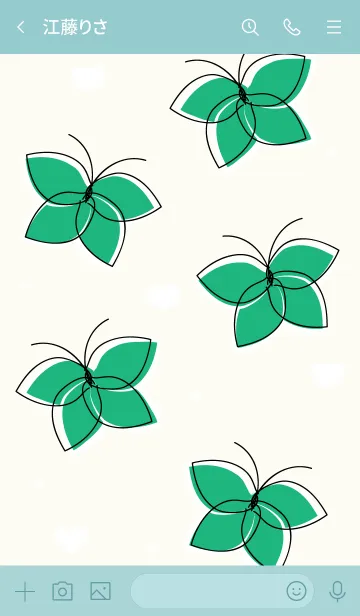 [LINE着せ替え] Cute butterflies 107 :)の画像3