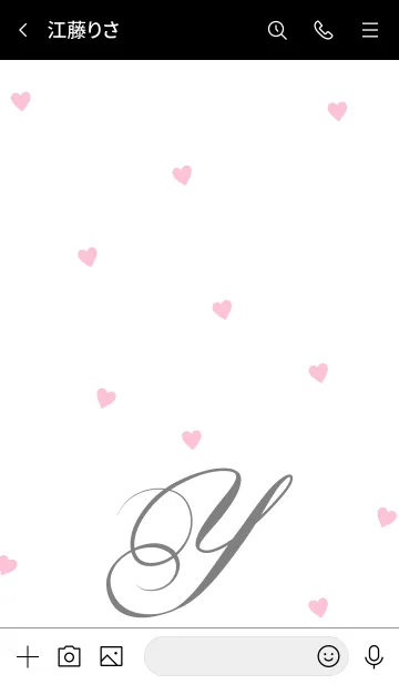 [LINE着せ替え] Black Initial -Y-の画像3