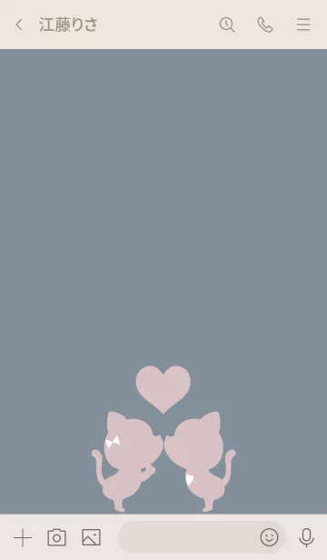 [LINE着せ替え] Love Cat & Heart.の画像3