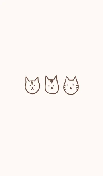 [LINE着せ替え] ゆるーい ねこ トラ柄 / べーじゅの画像1