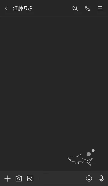 [LINE着せ替え] SHARK -black-の画像3