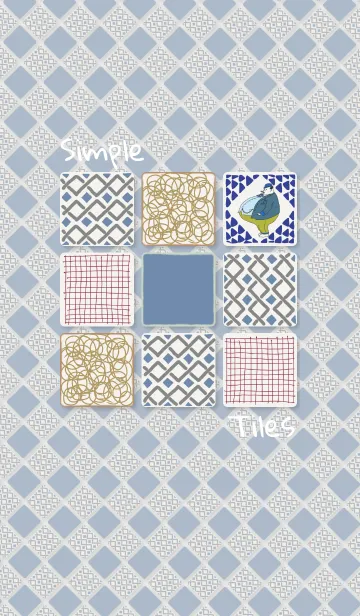 [LINE着せ替え] simple tiles :)の画像1