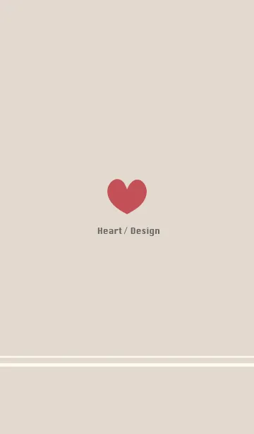 [LINE着せ替え] Heart / Design - beige2-の画像1