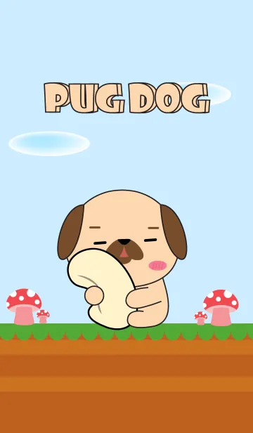 [LINE着せ替え] Love U Cute Pug Dog Theme (JP)の画像1