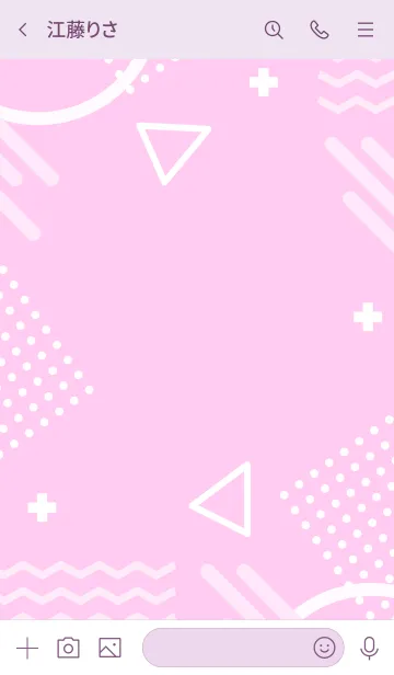 [LINE着せ替え] Abstract Geometric Pink Lace 2の画像3