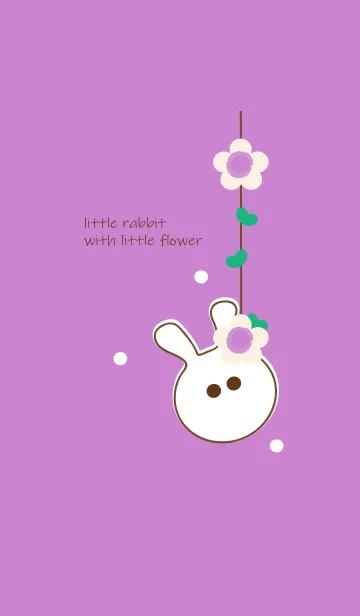 [LINE着せ替え] little rabbit with little flower 57の画像1
