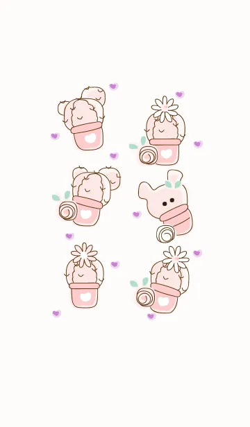 [LINE着せ替え] Lovely cactus 103 :)の画像1