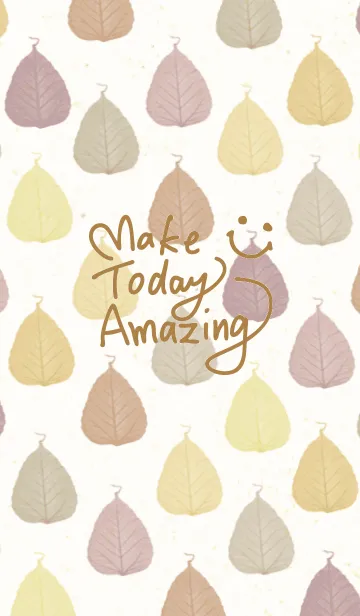 [LINE着せ替え] 茶色系葉っぱスマイル25の画像1