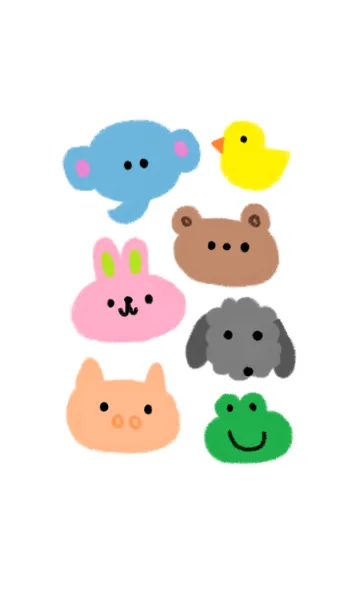 動物きせかえx白の着せ替えメイン画像