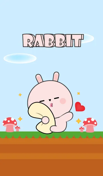 [LINE着せ替え] Love U Cute Pink Rabbit Theme (JP)の画像1