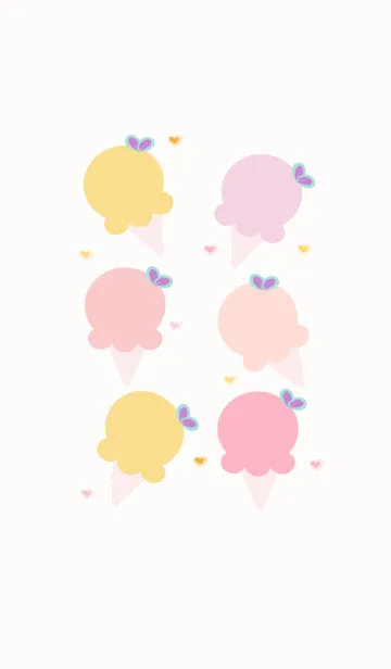 [LINE着せ替え] Cute ice-cream theme 102の画像1