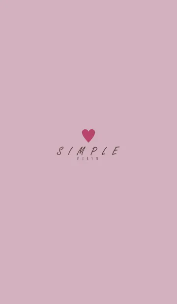 [LINE着せ替え] DUSKY PINK BROWN SIMPLE HEART 22の画像1