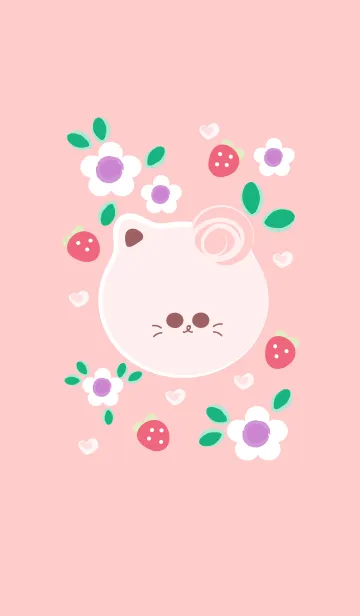 [LINE着せ替え] Cute cat theme 87 :)の画像1