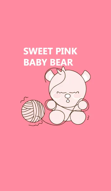 [LINE着せ替え] Sweet pink baby bear 76の画像1