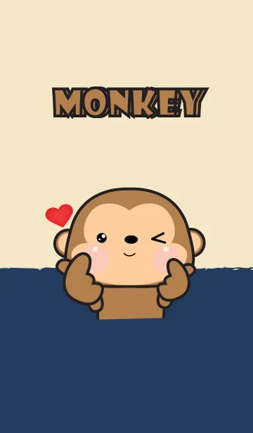 [LINE着せ替え] Monkey cutie Theme (JP)の画像1