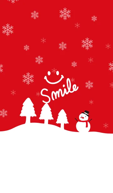 [LINE着せ替え] 雪降る-赤-＠冬特集7の画像1