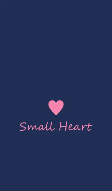 [LINE着せ替え] Small Heart *Navy+Pink 12*の画像1