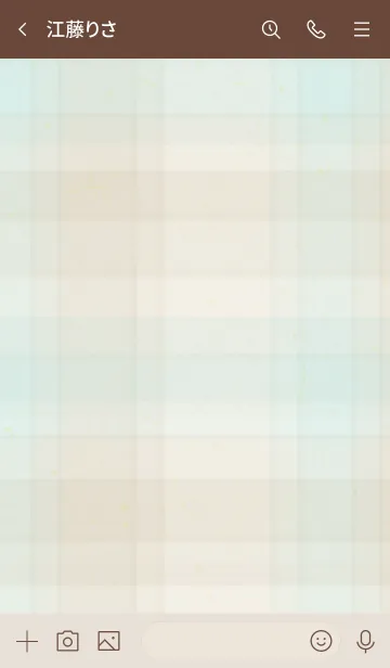 [LINE着せ替え] チェック くすみ グリーン2の画像3