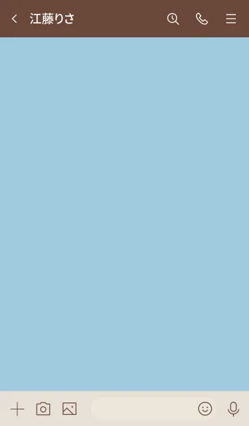 [LINE着せ替え] シンプル54 fr05 シアン ブラウン2-3の画像3