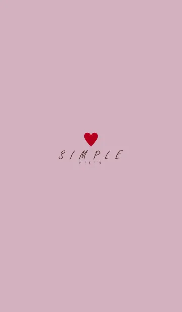 [LINE着せ替え] DUSKY PINK BROWN SIMPLE HEART 23の画像1