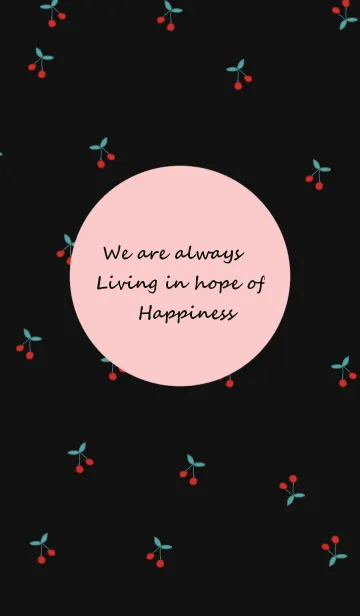 [LINE着せ替え] さくらんぼ / black pinkの画像1