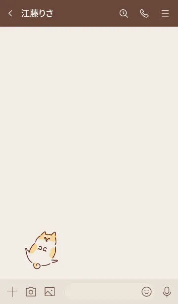 [LINE着せ替え] simple Shiba inu beigeの画像3