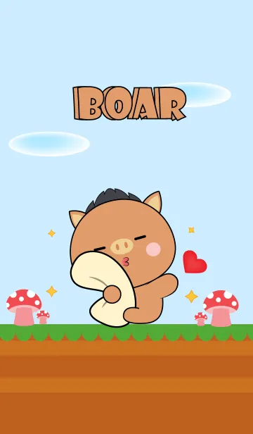 [LINE着せ替え] Love U Cute Boar Theme (JP)の画像1