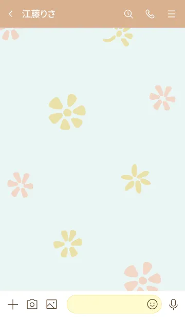 [LINE着せ替え] 小花たくさん ライトブルー4の画像3