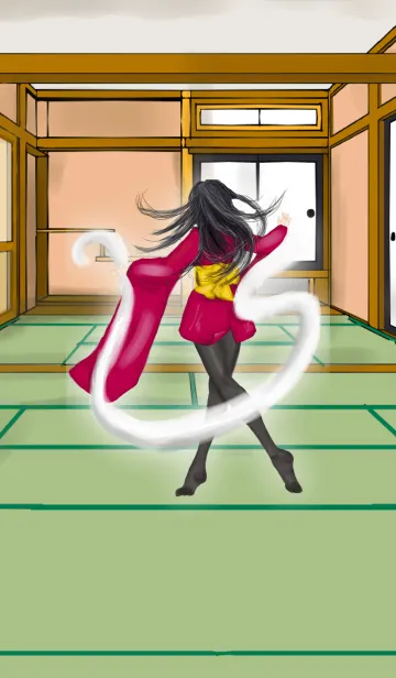 [LINE着せ替え] 綺麗な髪の美女の画像1