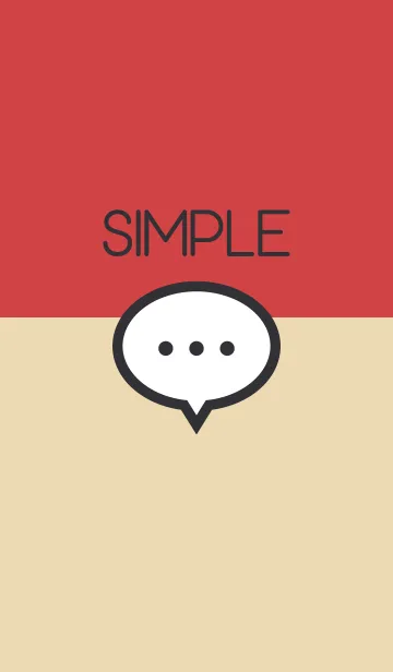 [LINE着せ替え] シンプル着せ替え レッド＆ベージュの画像1