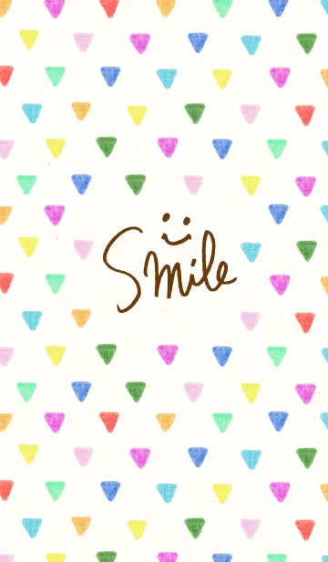 [LINE着せ替え] 水彩カラフル三角-スマイル16-の画像1