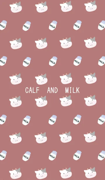 [LINE着せ替え] 仔牛ちゃんとミルクの着せかえ ブラウンの画像1