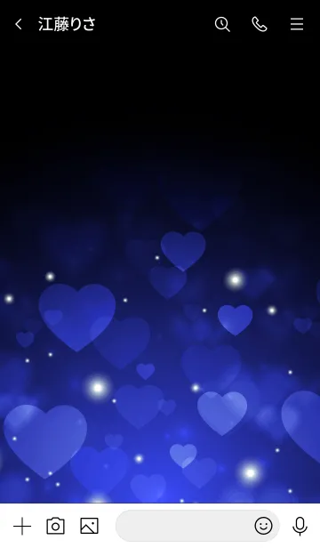 [LINE着せ替え] Love Heart Theme -SMALT BLUE-の画像3