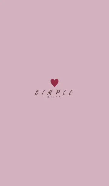 [LINE着せ替え] DUSKY PINK BROWN SIMPLE HEART 25の画像1