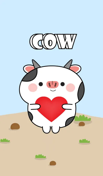 [LINE着せ替え] Emotions Cute Cow Theme (JP)の画像1