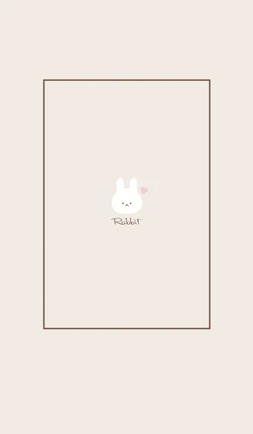 [LINE着せ替え] うさぎ -くすみベージュ- 27の画像1