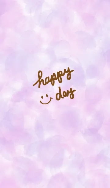 [LINE着せ替え] スマイル-水彩紫色10-の画像1