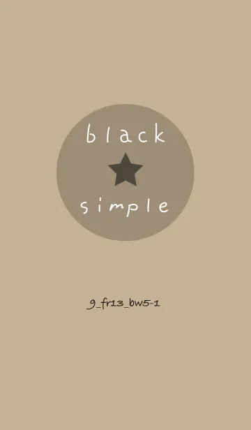 [LINE着せ替え] シンプル9 FR13 ベージュ4 ブラック5-1の画像1