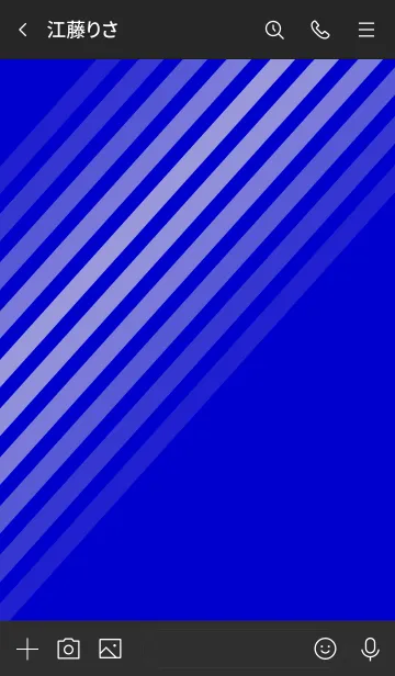 [LINE着せ替え] Diagonal Medium Blueの画像3